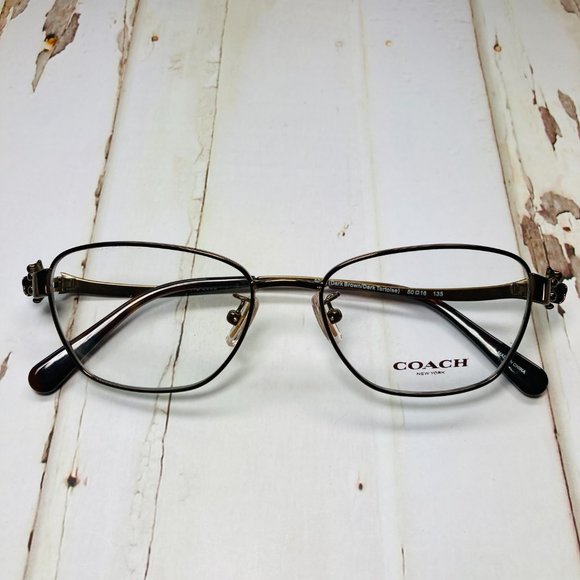 Coach Rectangular Brown Tortoise Eyeglasses Glasses Frames NWOT - Picture 11 of 12